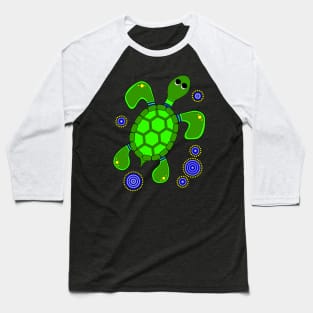 Aboriginal Art - Turtle Full Baseball T-Shirt
